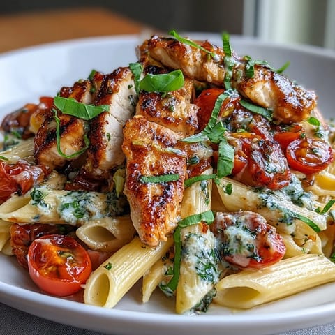 Sliced mozzarella and fresh basil melt into a vibrant, aromatic Italian-American dinner for four.