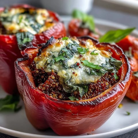 Stuffed Bell Peppers Quinoa Herbs