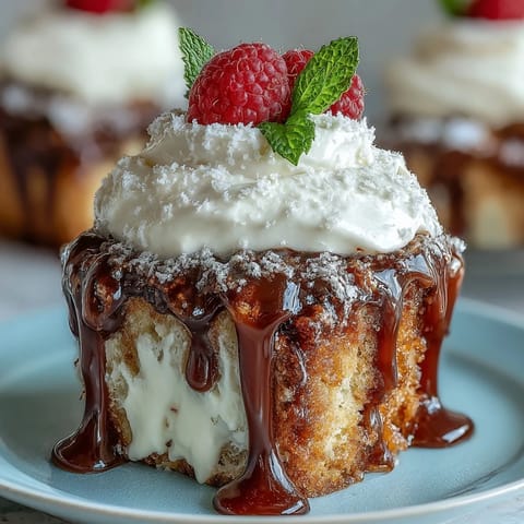 Fluffy Cinco de Mayo Tres Leches Cupcakes soaked in three milks, topped with whipped cream and cinnamon.