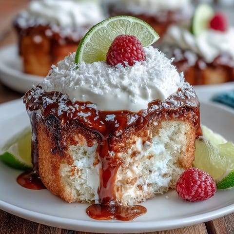 Festive Mexican-inspired Tres Leches Cupcakes drenched in sweetened milk blend and crowned with vanilla whipped topping.