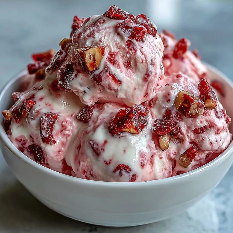 Frosted Strawberry & Banana Yogurt Clusters are ready to serve, perfect for a healthy frozen dessert snack.