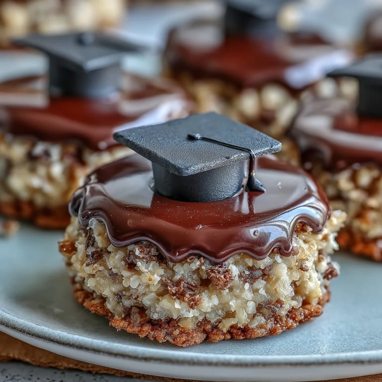 Easy Graduation Cookies with Fondant Mortarboard: Festive cookies featuring fondant mortarboard hats, ideal for graduation parties or gifting to new graduates.
