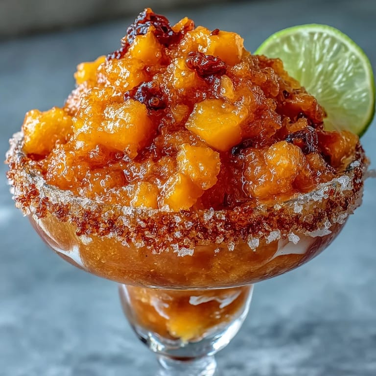 Refreshing Chamoyada served in a Tajín-rimmed glass, perfect for summer.