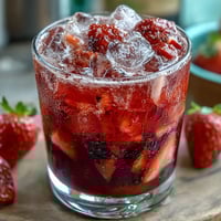 A vibrant dragon fruit refresher with creamy coconut milk, fresh strawberries, and a splash of lime.