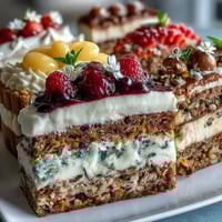 Easter dessert table featuring carrot cake, pavlova, and lemon tart for a festive spread.